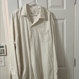 Tommy Bahama Cream Embroidered Shirt